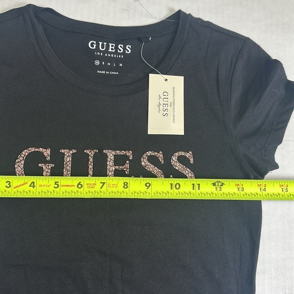 Guess Black Short Sleeve Top Size XSmall Womens NWT - Picture 7 of 9